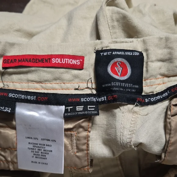 Scottevest Light Tan Tec Cargo Pant/short Combo
